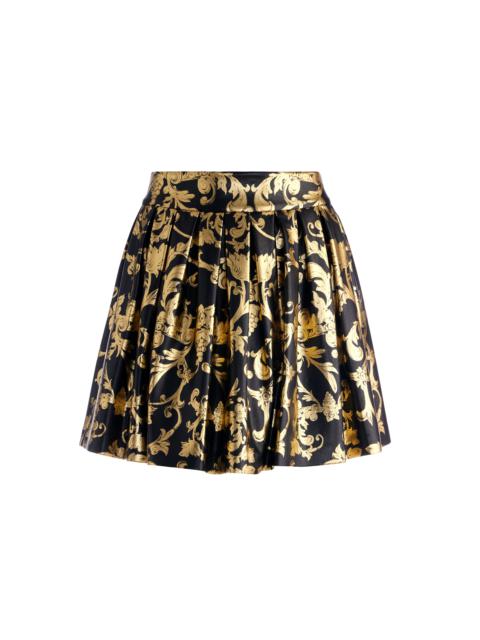 FIZER VEGAN LEATHER PLEATED SKIRT