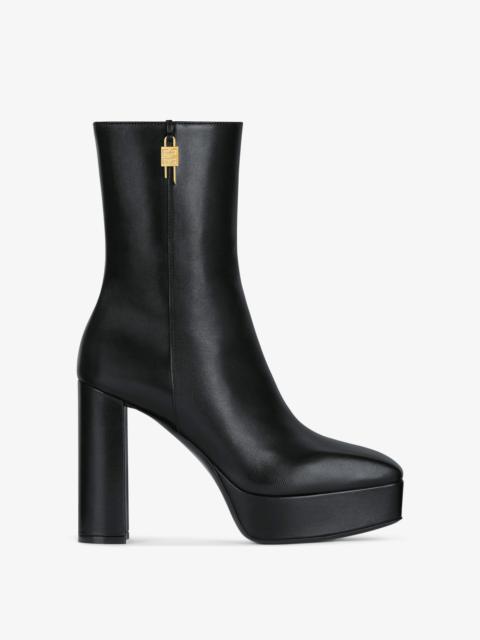 Givenchy G LOCK PLATFORM ANKLE BOOTS IN LEATHER