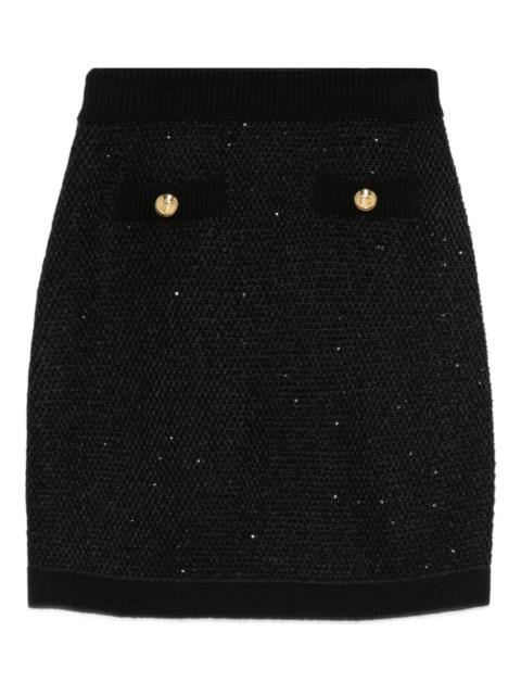 ELISABETTA FRANCHI button-embellishment skirt