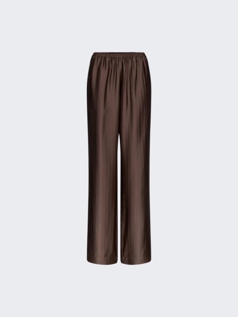Loulou de Saison Kadala Silk Blend Trousers Dark Brown