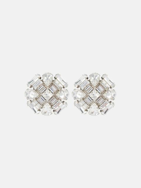 Alessandra Rich Flower crystal-embellished earrings