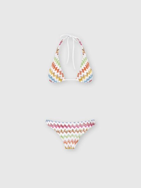 Missoni Bikini in lamé viscose with micro zigzag pattern