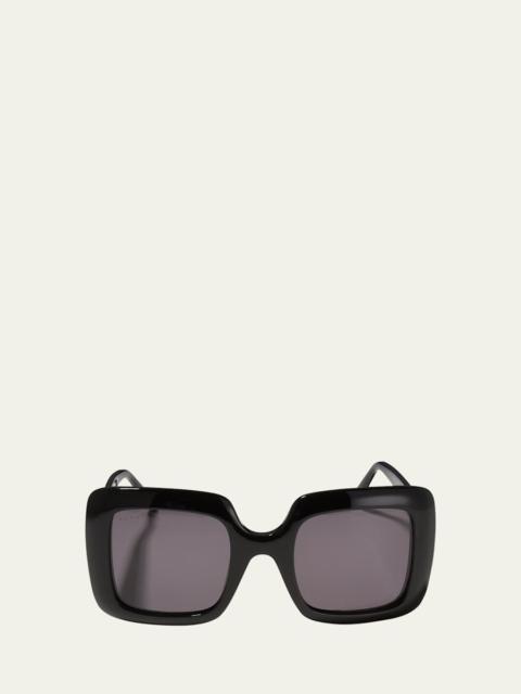 GUCCI Interlocking G Oversized Square Acetate Sunglasses