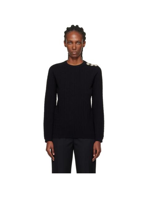 Balmain Black Monogram Sweater