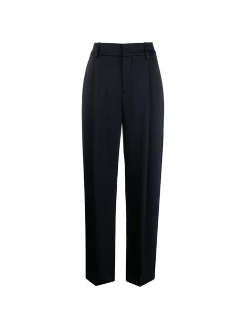 box-pleat high-waisted trousers