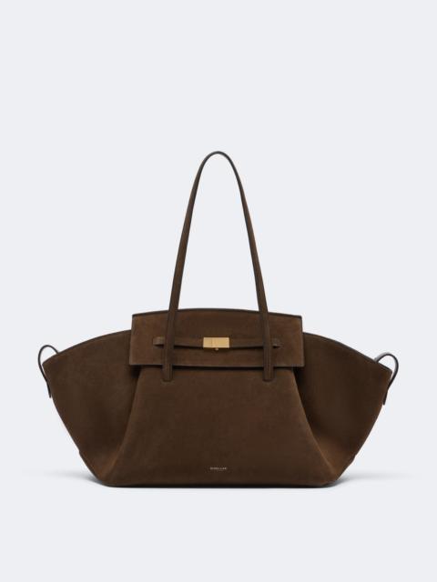 DeMellier Brooklyn Large suede shoulder bag