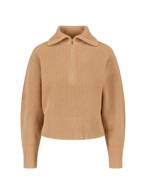 Max Mara WOOL AND CASHMERE ZIP SWEATER