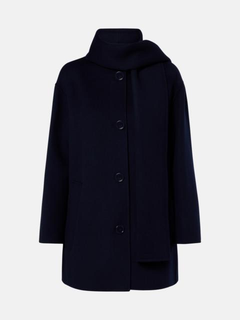 'S Max Mara Scarf-detail virgin wool coat
