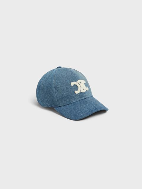 CELINE "TRIOMPHE" BASEBALL CAP IN DENIM