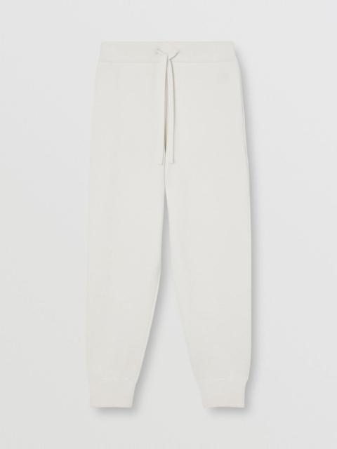 Burberry Monogram Motif Cashmere Cotton Blend Jogging Pants