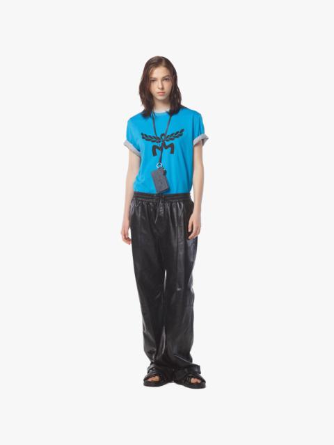MCM Laurel Logo Print T-Shirt in Organic Cotton