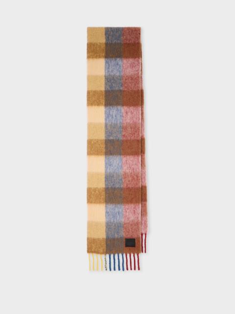 Paul Smith Women's Pink Brushed Check Scarf