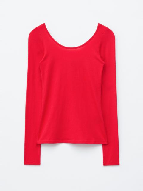 & Other Stories Long-Sleeve Scoop-Neck Top