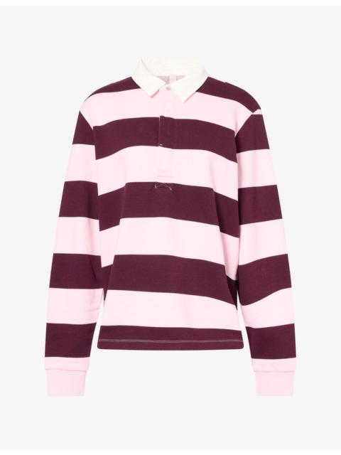SKIMS Boyfriend Fleece Oversized Cotton Polo Shirt