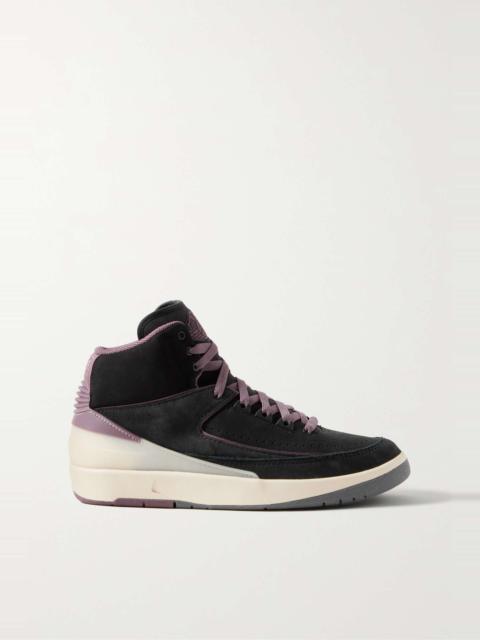 Air Jordan 2 Retro rubber and leather-trimmed suede high-top sneakers