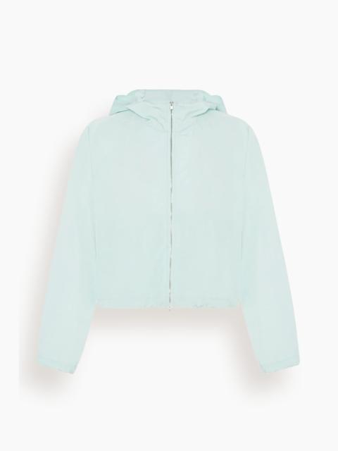 Another Tomorrow Recycled Nylon Short Blouson in Aquamarine