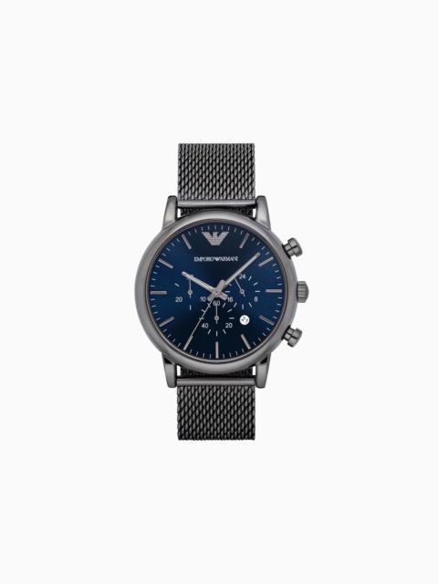 MEN'S CHRONOGRAPH GUNMETAL STAINLESS STEEL WATCH