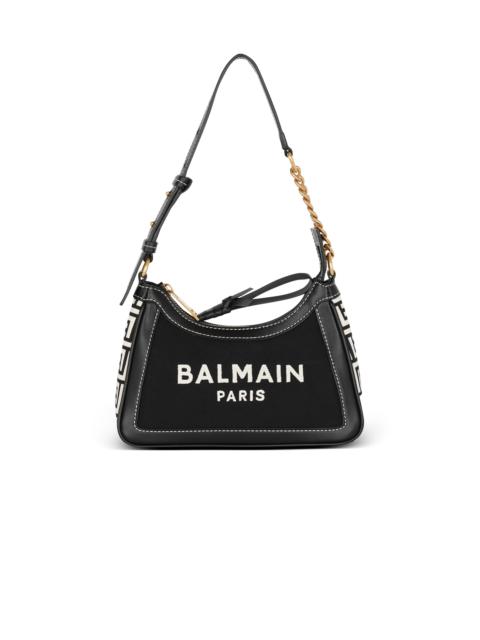 Balmain B-Army monogrammed canvas and smooth leather handbag