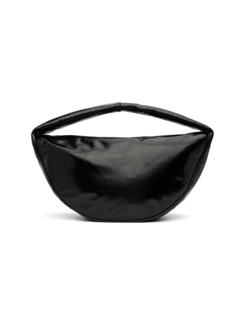 BY FAR Black Maxi Cush Creased Leather Shoulder Bag