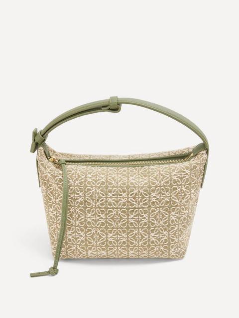 Small Cubi Anagram Jacquard Canvas and Leather Shoulder Bag