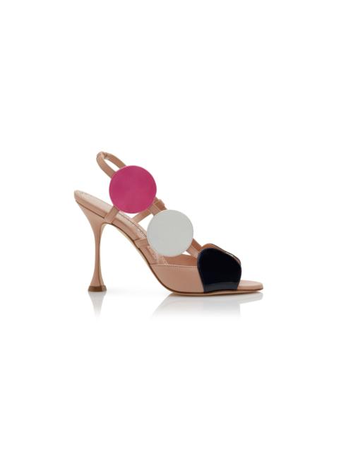 Multicoloured Nappa and Patent Leather Pumps