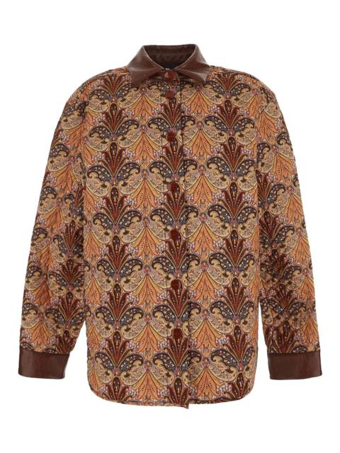 Paisley Quilted Shirt Jacket