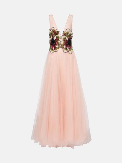 COSTARELLOS Arion sequined tulle gown