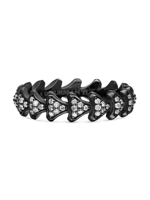 DAVID YURMAN Men's Armory Band Ring in Black Titanium - Diamond