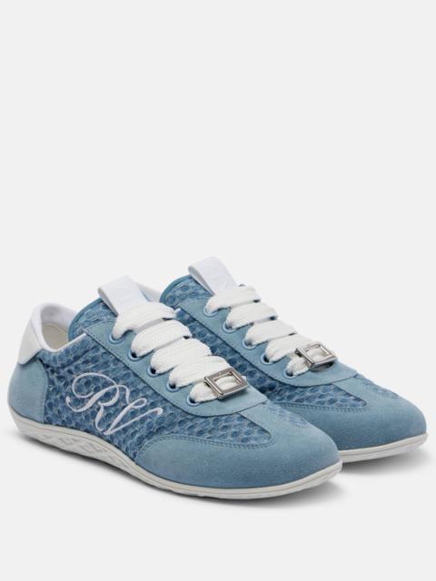 Roger Vivier Viv' suede-trimmed sneakers