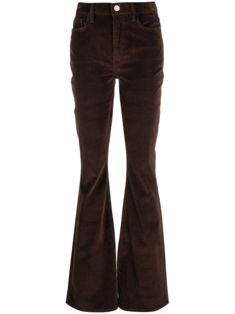 Brown Le High Velveteen Flared Trousers