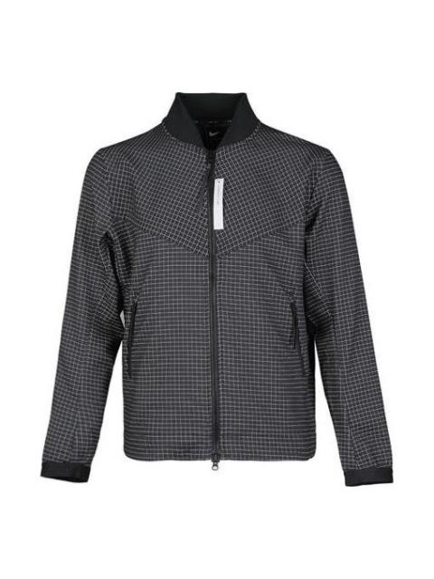 Nike Nike Athleisure Casual Sports mesh Stand Collar Woven Jacket Black AR1579-010