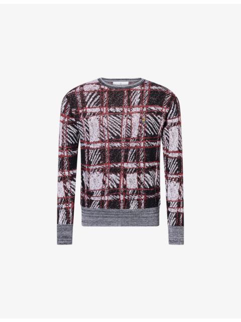 Vivienne Westwood Scribble Check Wool-Blend Jumper