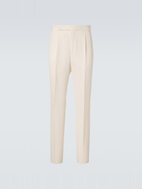 UMITBENAN Pietro silk and cotton-blend suit pants