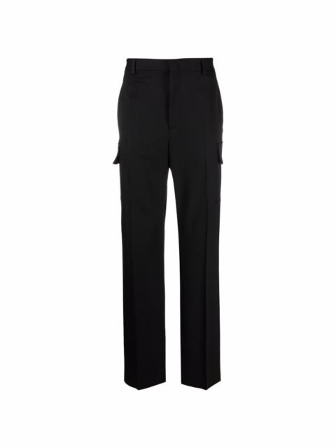 straight-leg tailored cargo trousers
