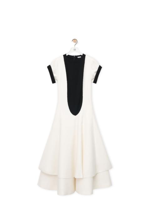 Loewe Double layer dress in wool and cotton