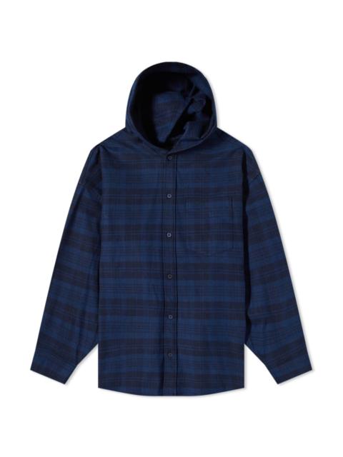 BALENCIAGA Balenciaga Hooded Check Overshirt