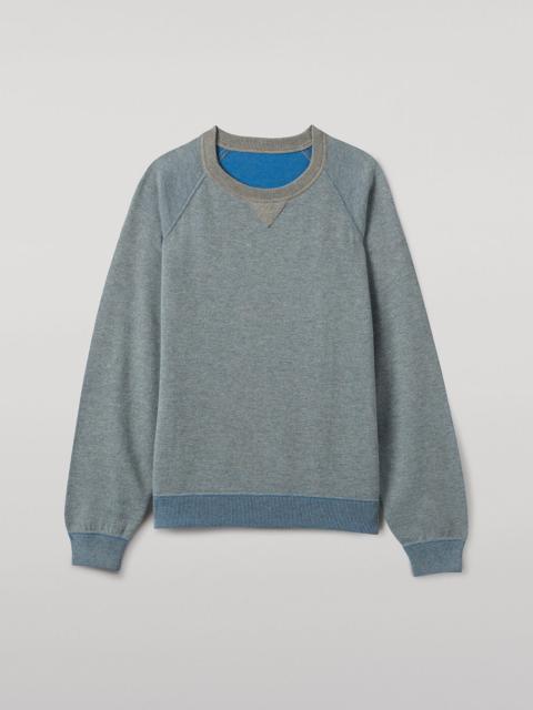 Johnstons of Elgin Beach Blue Cashmere Sweatshirt
