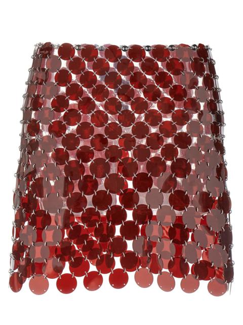 Paco Rabanne Plastic Sequin Skirt Skirts Bordeaux