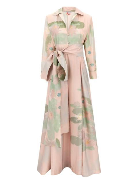BERNADETTE Beatrice floral-pattern maxi shirt dress