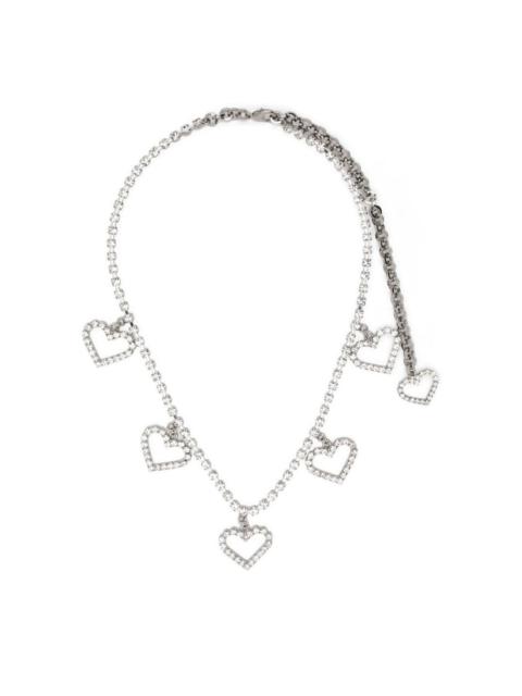 Alessandra Rich crystal heart necklace
