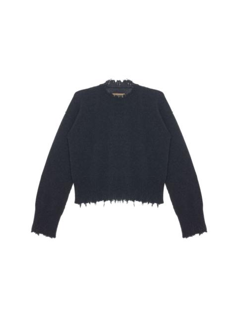 distressed cashmere jumper