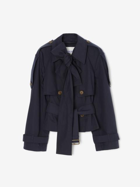 Burberry Short Canvas Trerose Trench Coat