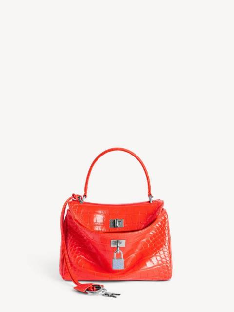 BALENCIAGA Women's Rodeo Handbag Mini With Rhinestones in Pop Orange