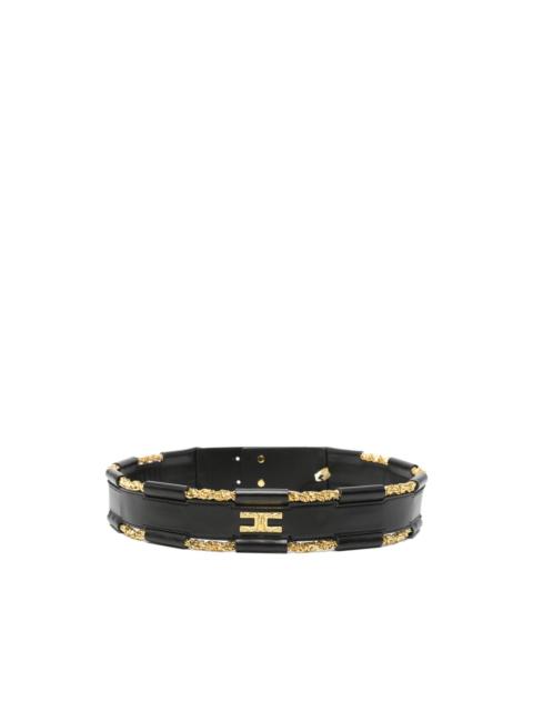 ELISABETTA FRANCHI chain-link logo-plaque belt
