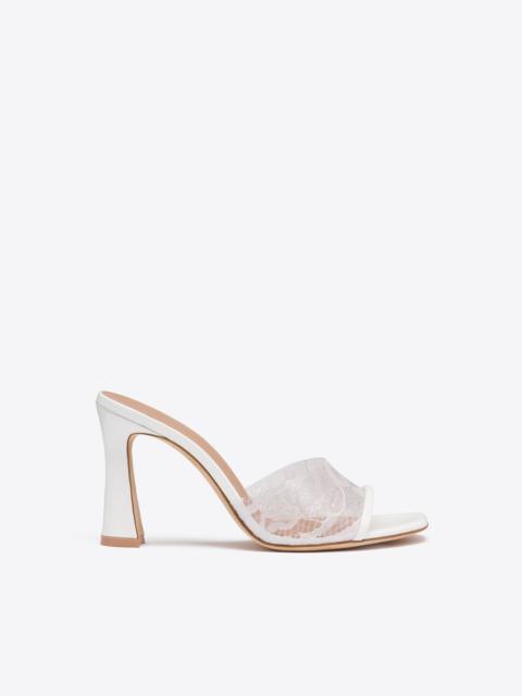 MALONE SOULIERS Roxanne 90 White Patent Leather Sandals