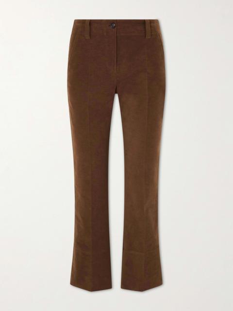 Brunello Cucinelli Cropped Cotton-blend Flared Pants