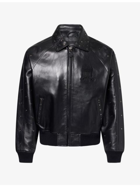 Bottega Veneta High-Neck Leather-Patch Knitted Jumper