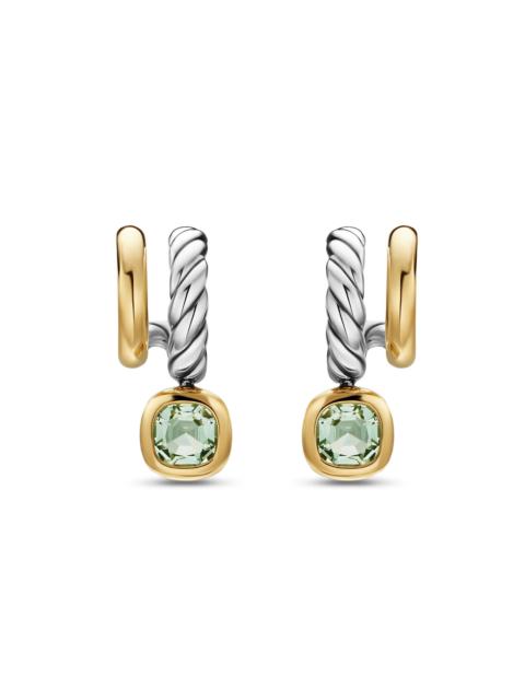 DAVID YURMAN Women's DY Mercer Color Two Row Drop Earrings in Sterling Silver - New Prasiolite