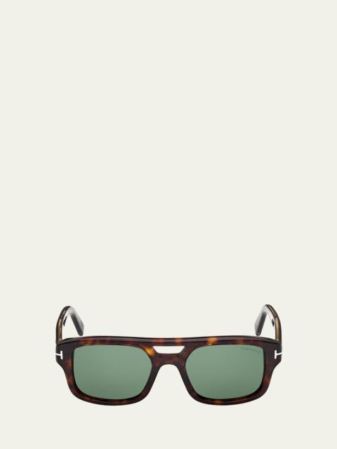 TOM FORD Men's 53mm Acetate Navigator Sunglasses