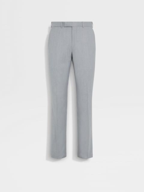 ZEGNA LIGHT GREY CENTOVENTIMILA WOOL PANTS